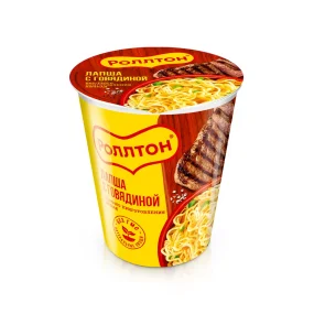Лапша быстрого приготовления - Роллтон, с говядиной, 70 г
